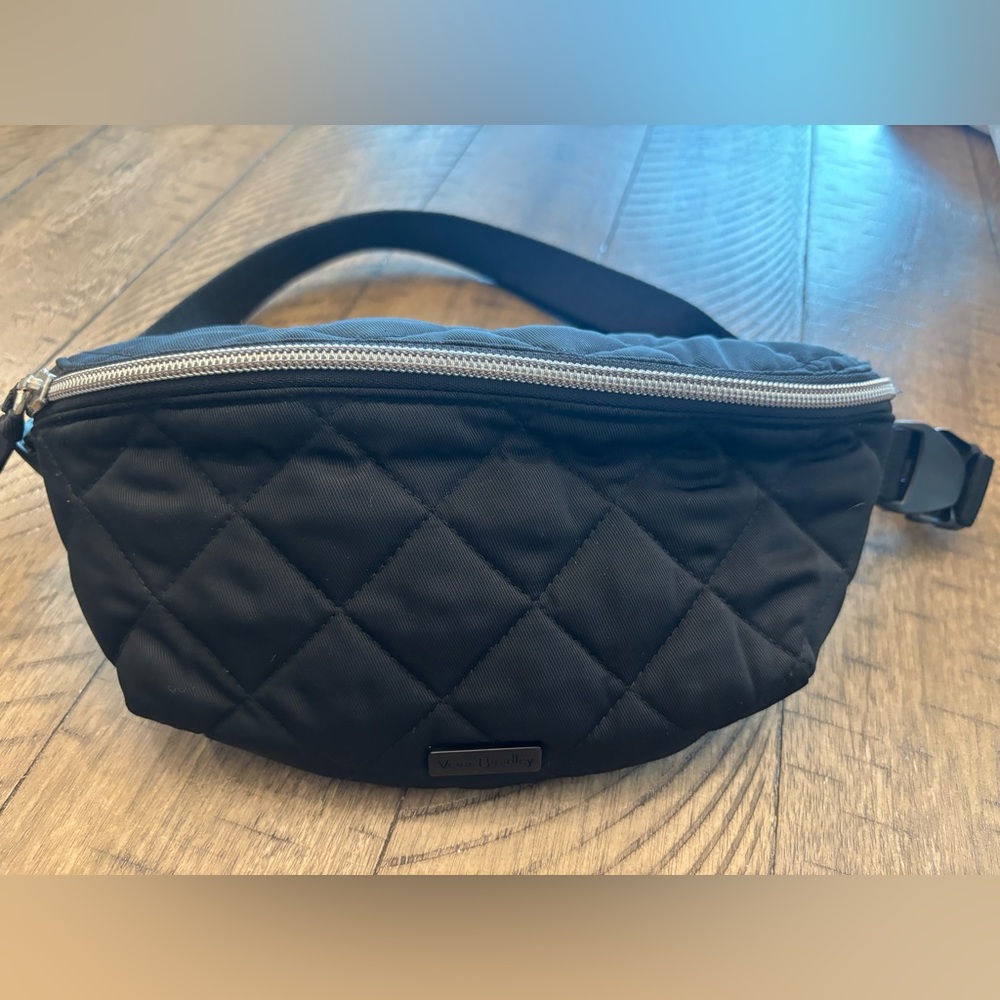Black Quilted Vera Bradley Belt Bag